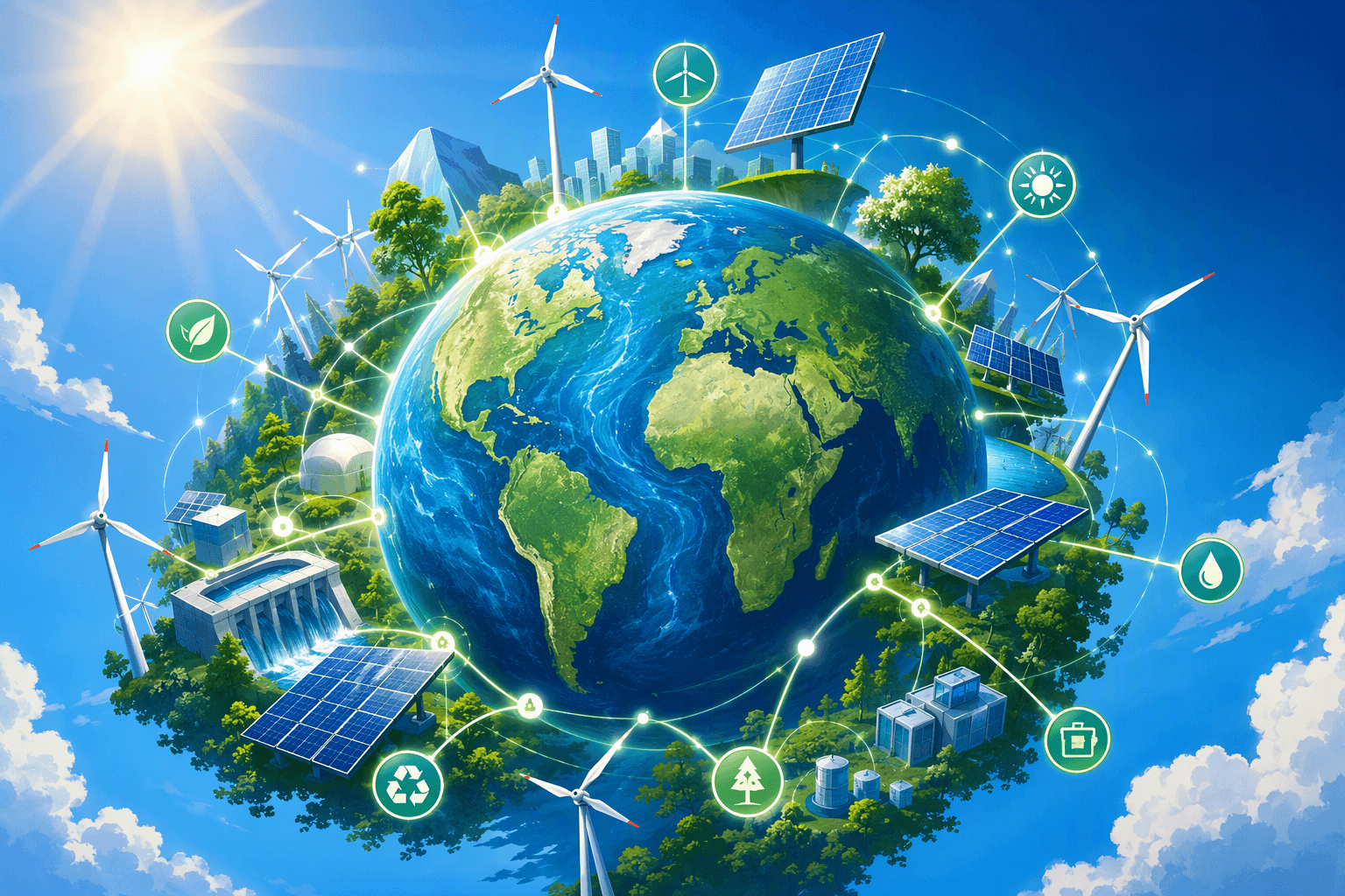 Clean Energy Partnership - illustration, Jake Team LLC