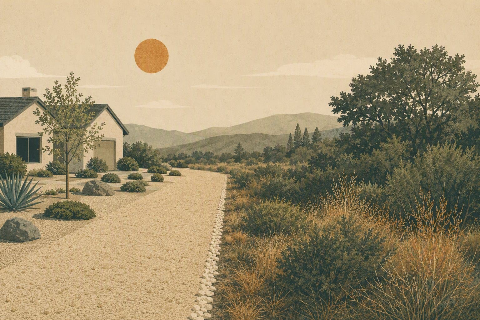 Defensible Space Guidelines - illustration, Jake Team LLC