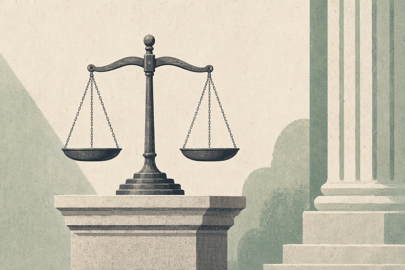 Courthouse Scales - illustration, Jake Team LLC