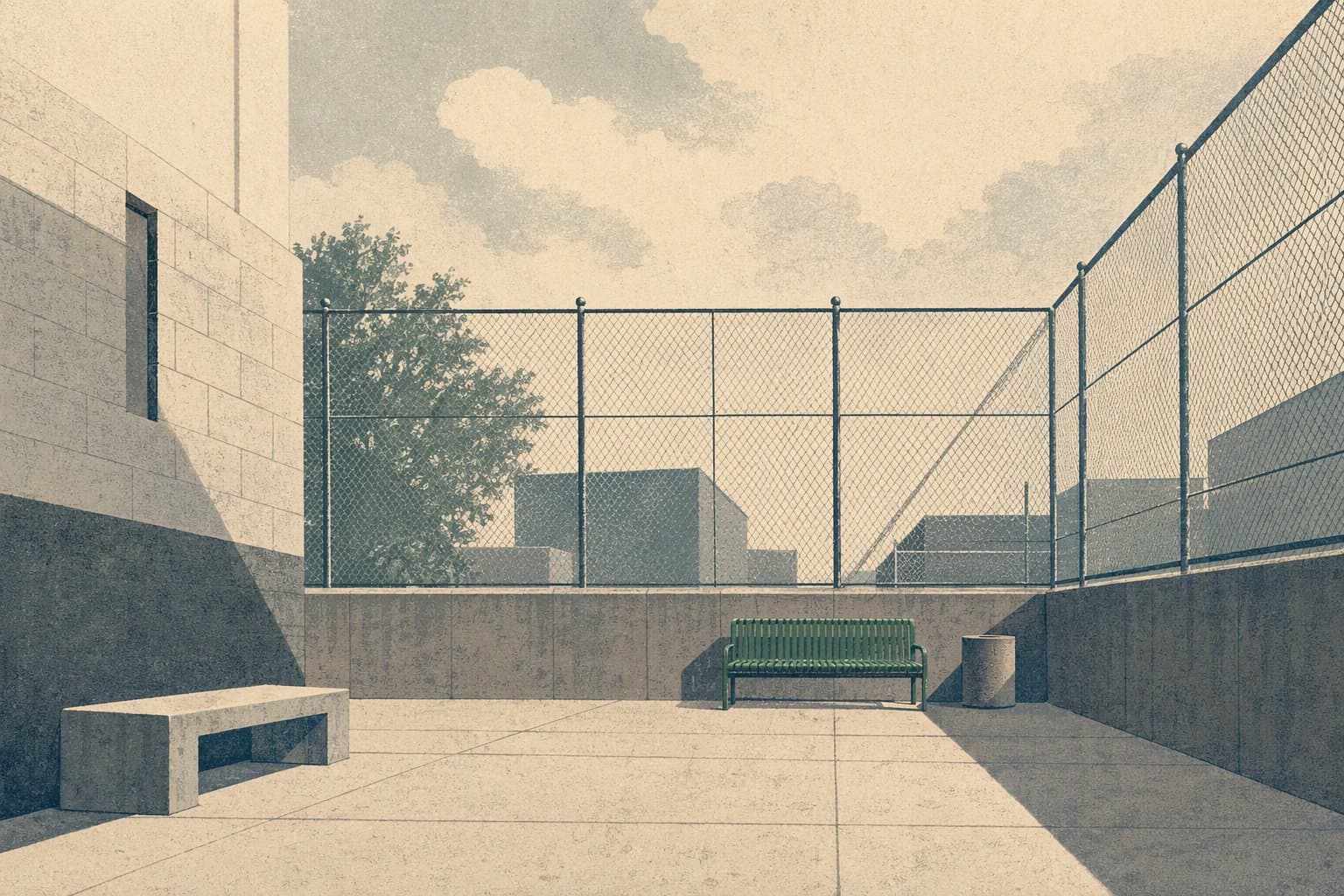 Dublin County Courtyard - illustration, Jake Team LLC