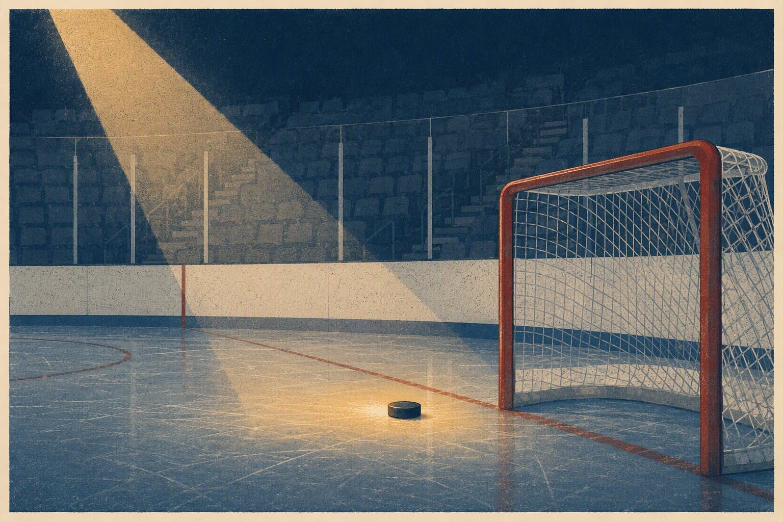 Overtime hockey victory - illustration, Jake Team LLC