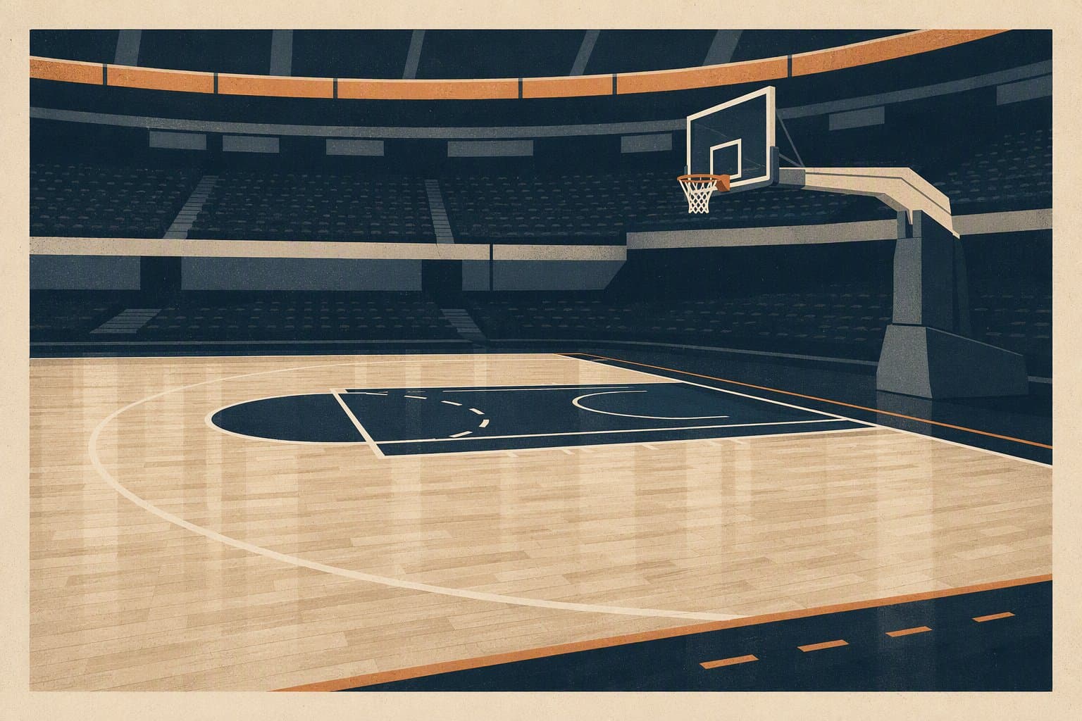 NBA Court Climax - illustration, Jake Team LLC