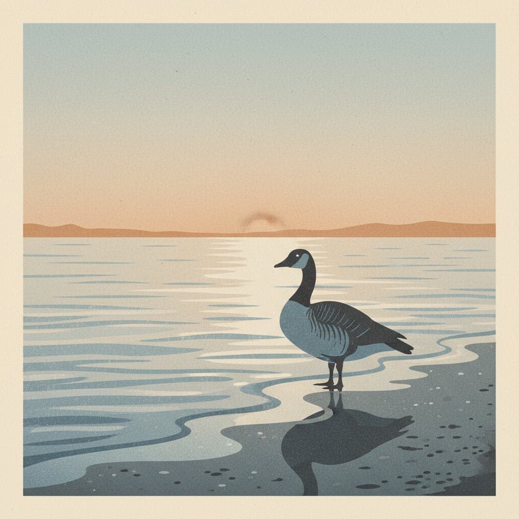 Crown Beach Geese - illustration, Jake Team LLC