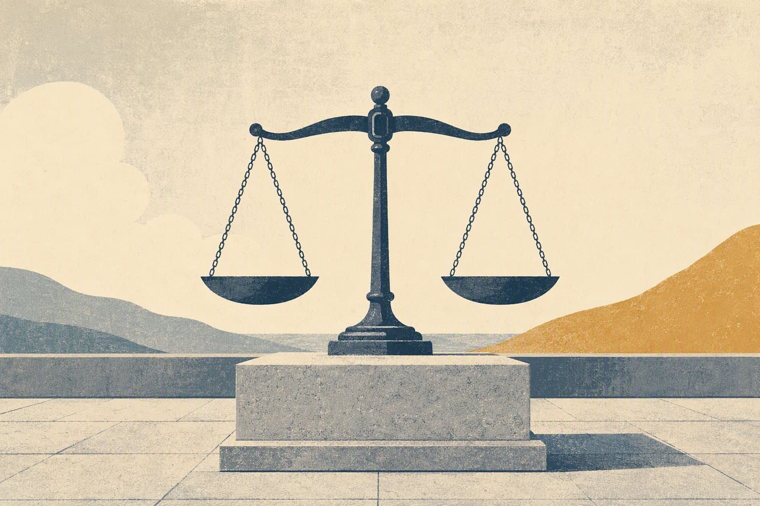 Courthouse Scales - illustration, Jake Team LLC