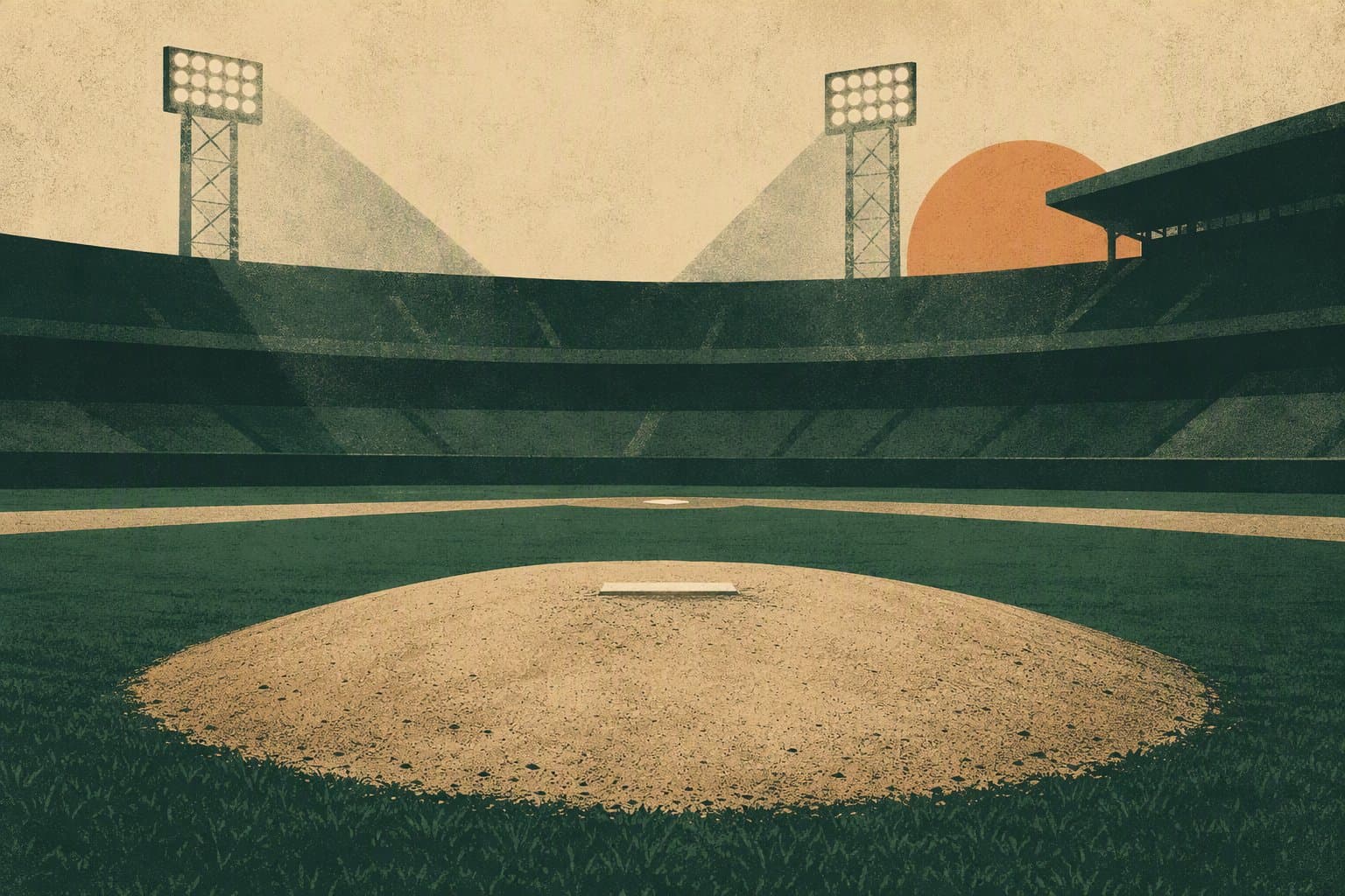 baseball mound - illustration, Jake Team LLC