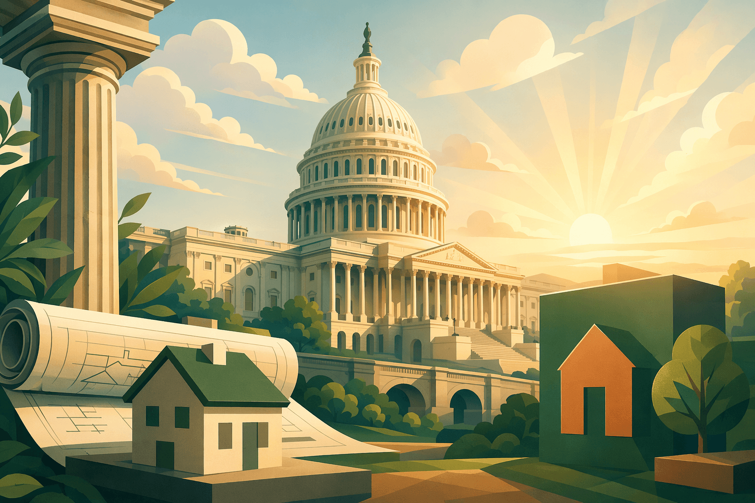 Legislative Housing Reform - illustration, Jake Team LLC