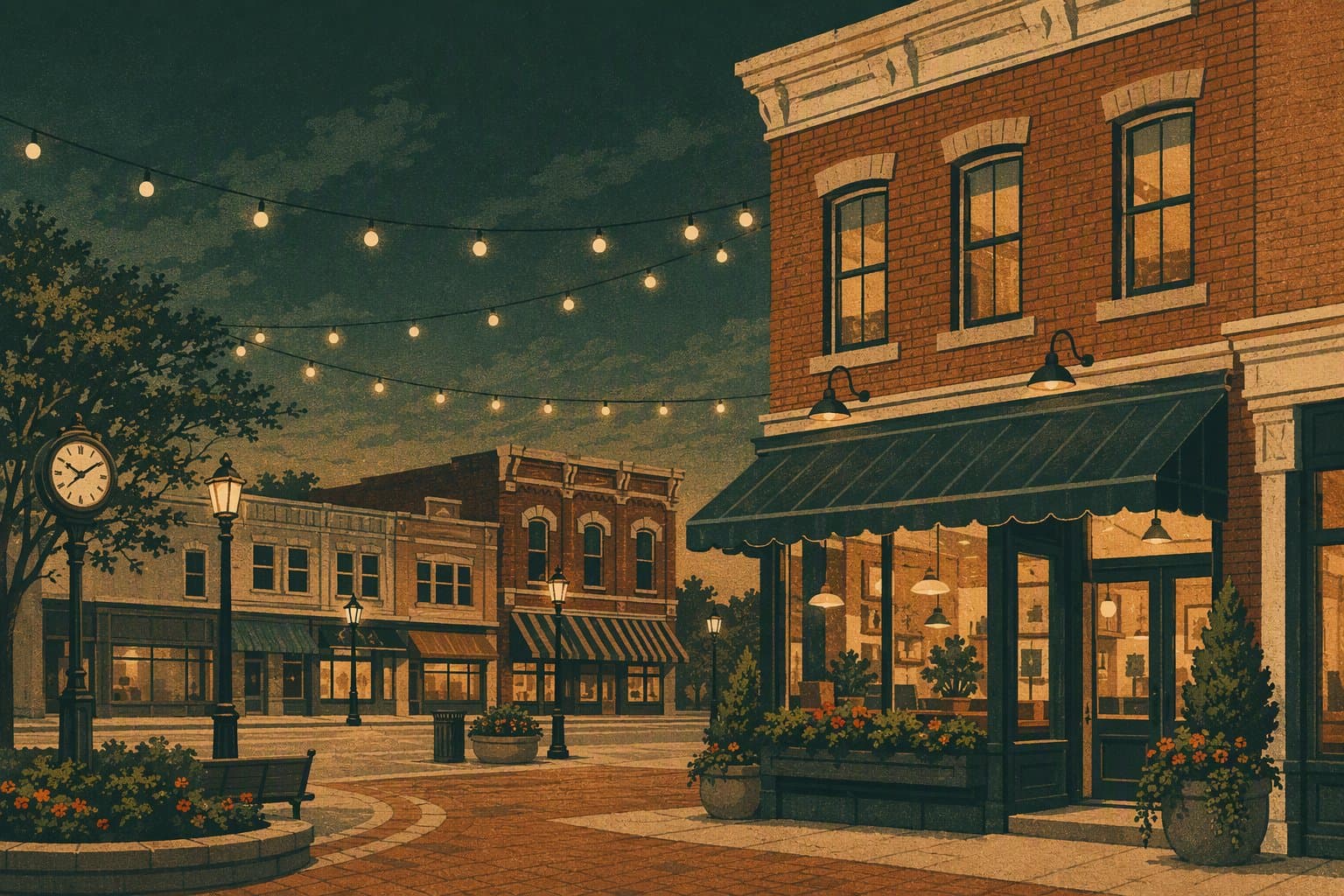 Downtown Bakery Opening - illustration, Jake Team LLC
