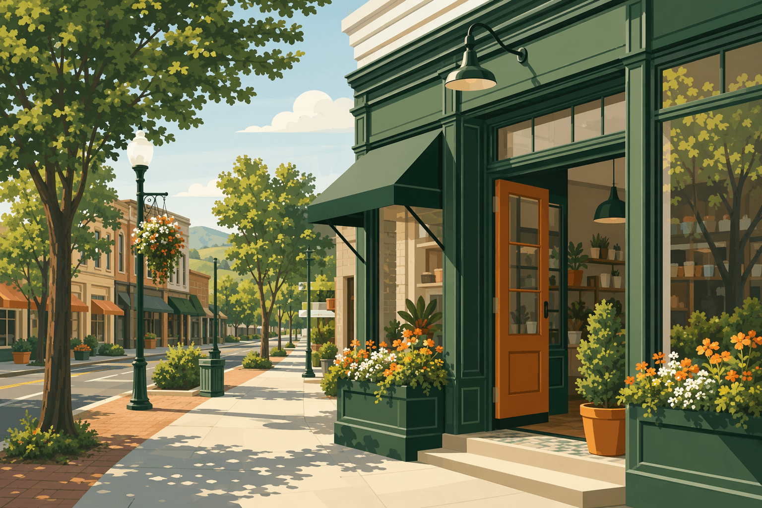 New Main Street Storefront - illustration, Jake Team LLC