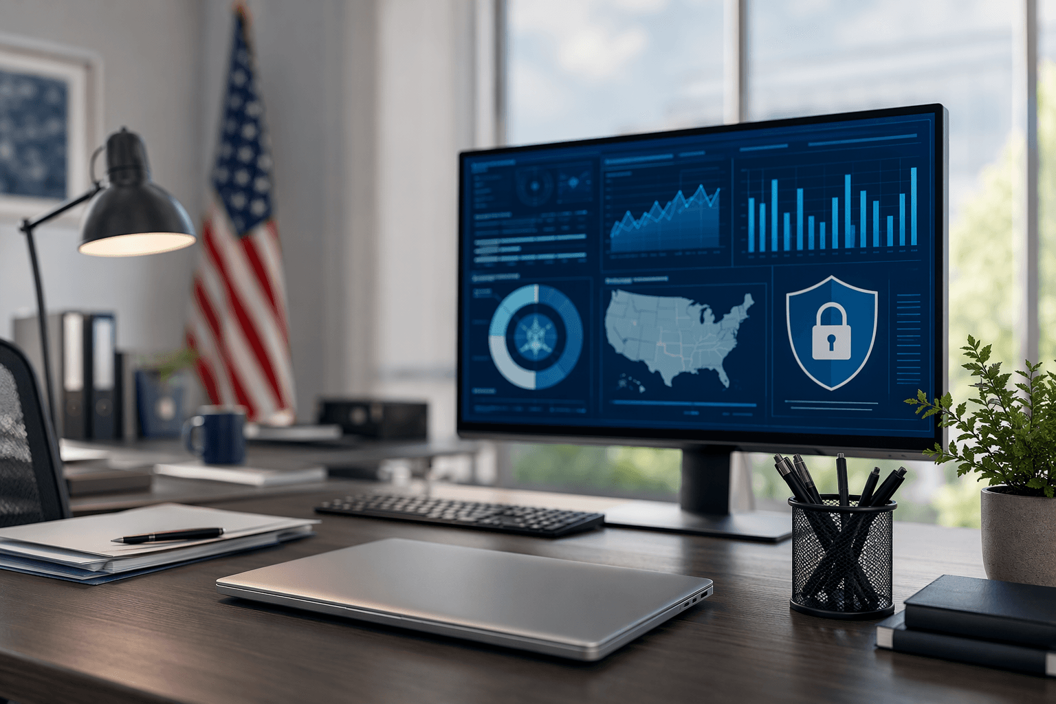 Secure Government Data - illustration, Jake Team LLC