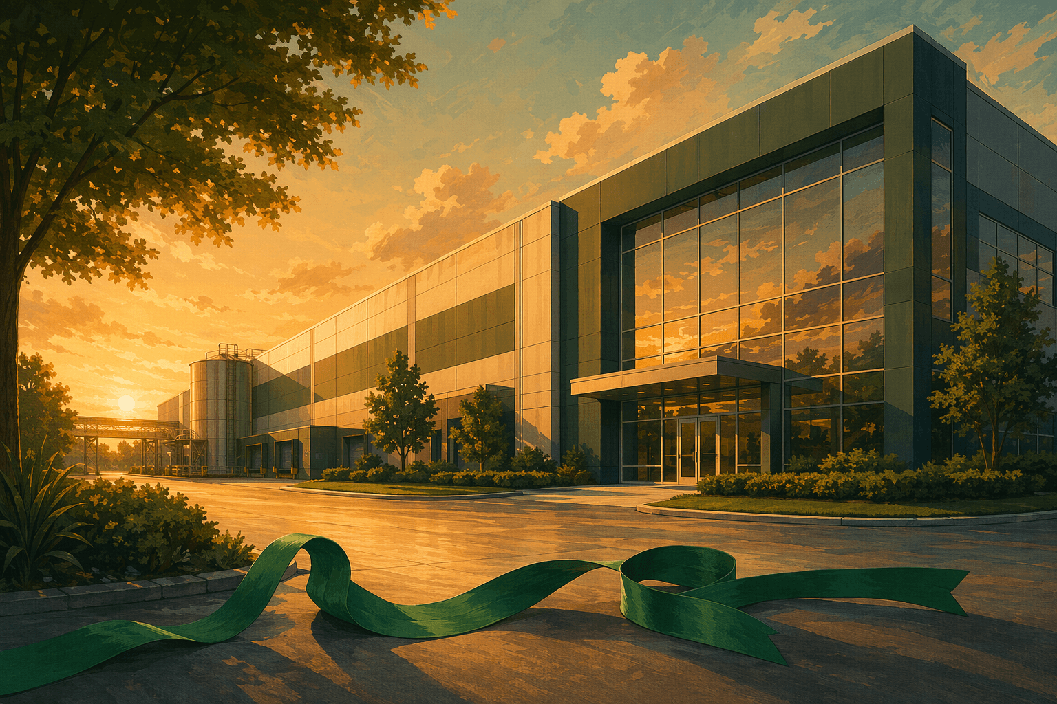 Manufacturing campus opening - illustration, Jake Team LLC