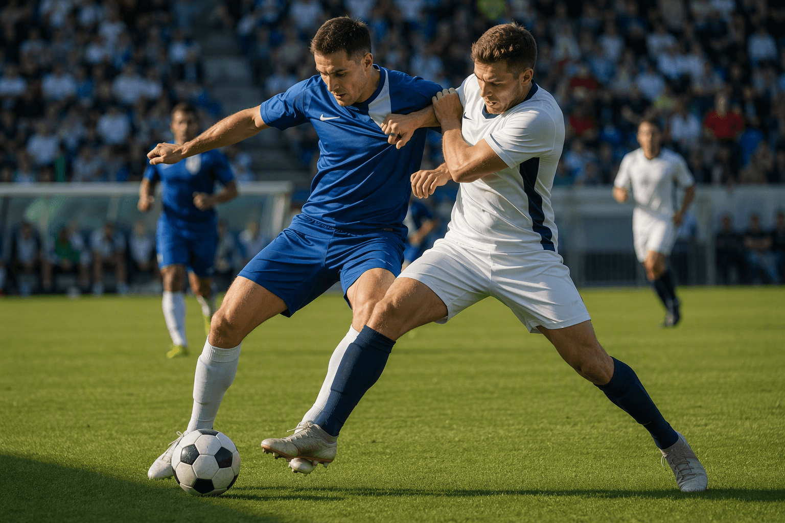 soccer defensive stalemate - illustration, Jake Team LLC