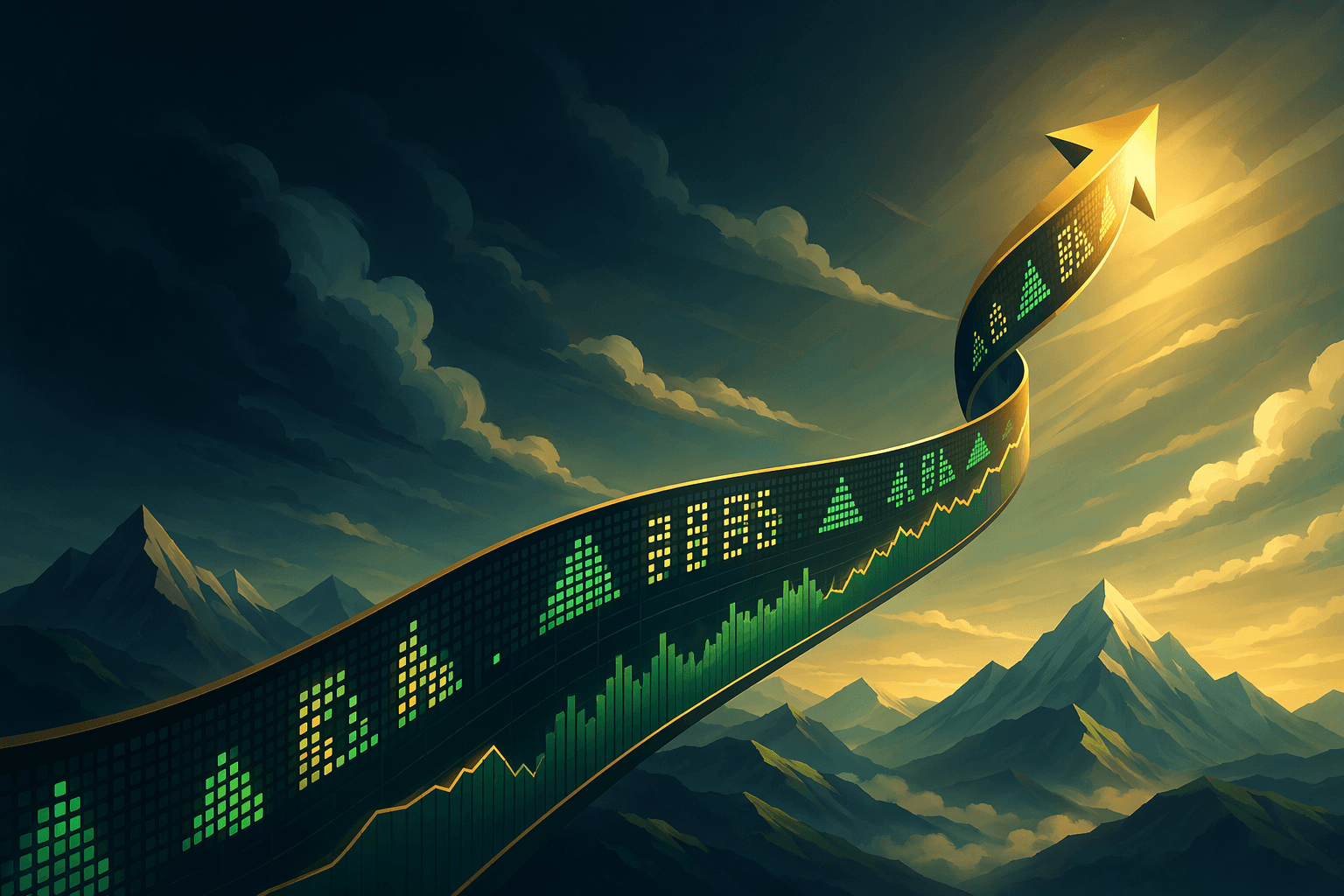 Stock market peak - illustration, Jake Team LLC