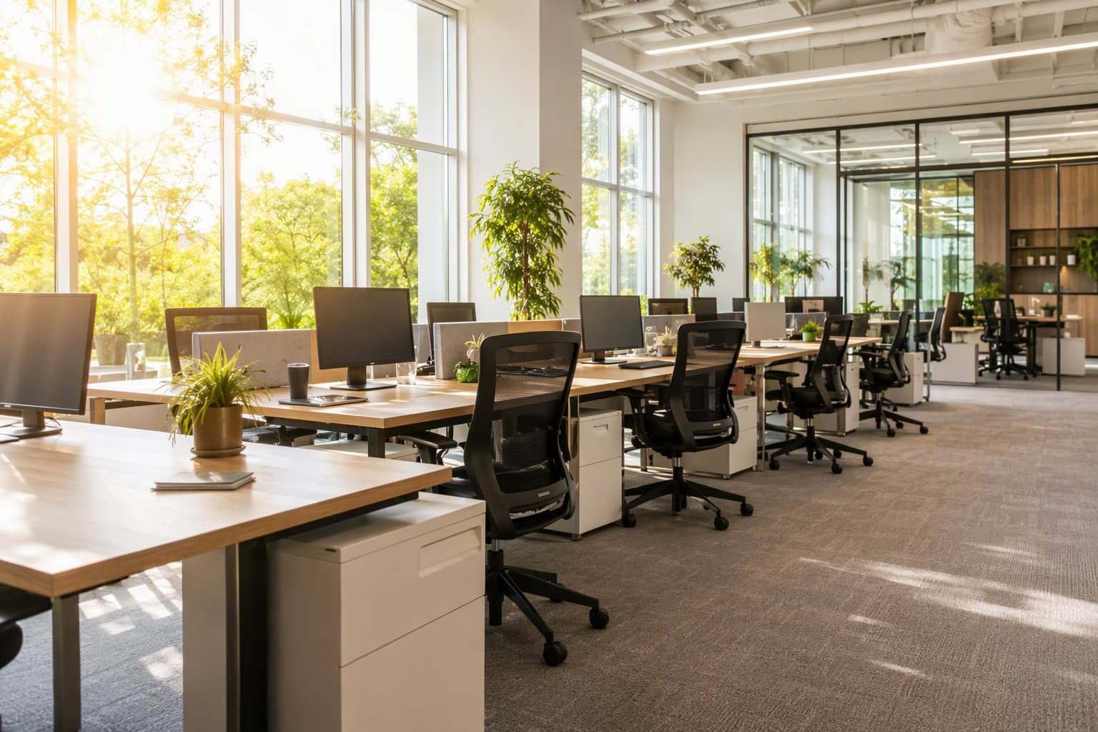 tech office workspace - illustration, Jake Team LLC
