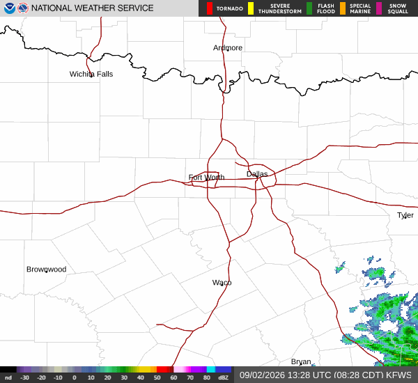 National Weather Service radar for North Texas (KFWS)