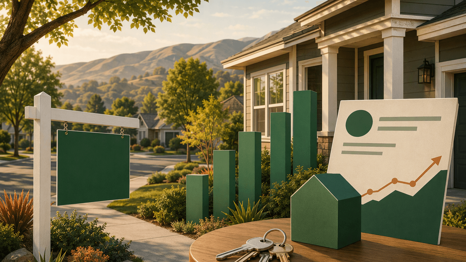 Pleasanton housing market. Illustration: Jake Team LLC