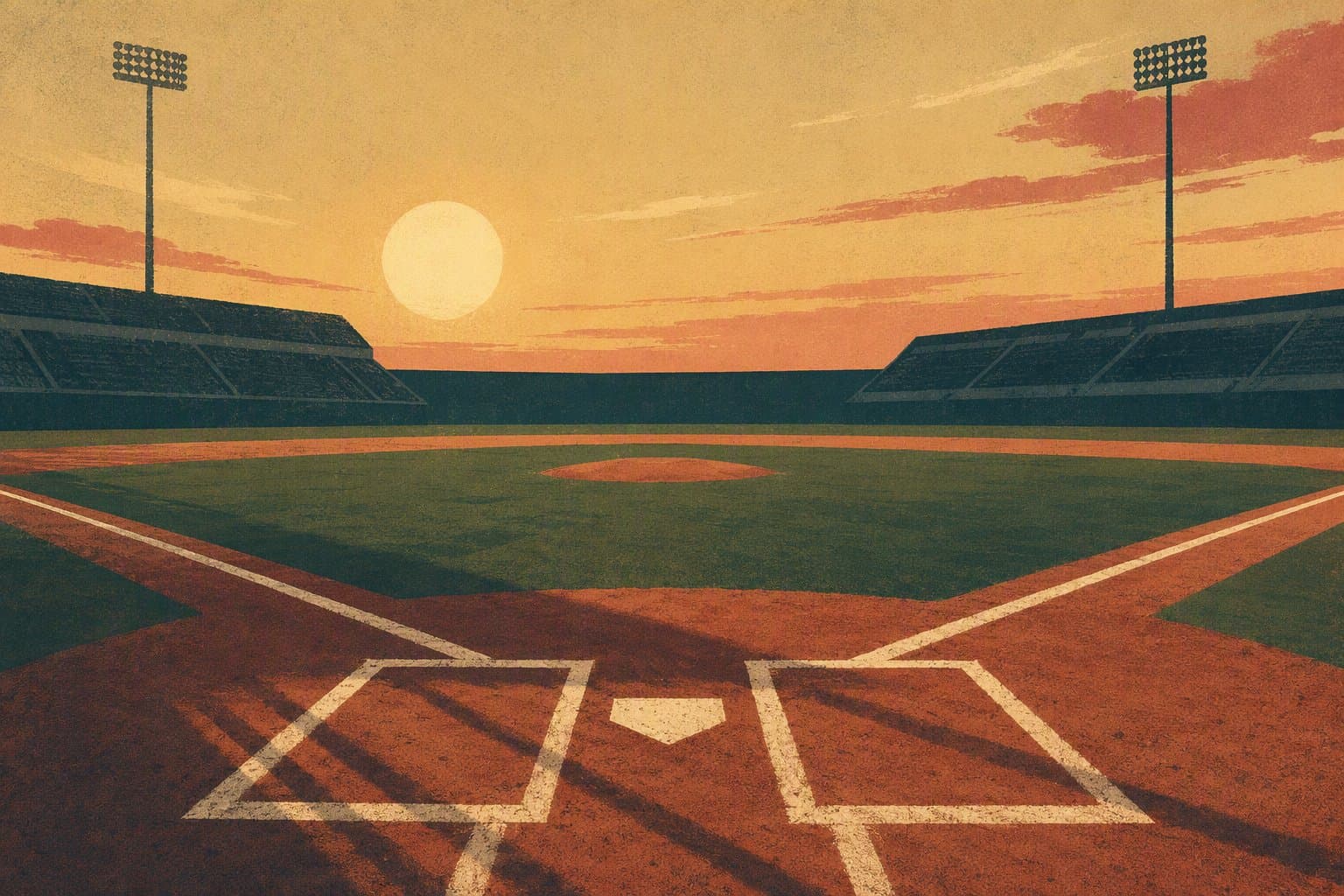 Evening Baseball - illustration, Jake Team LLC