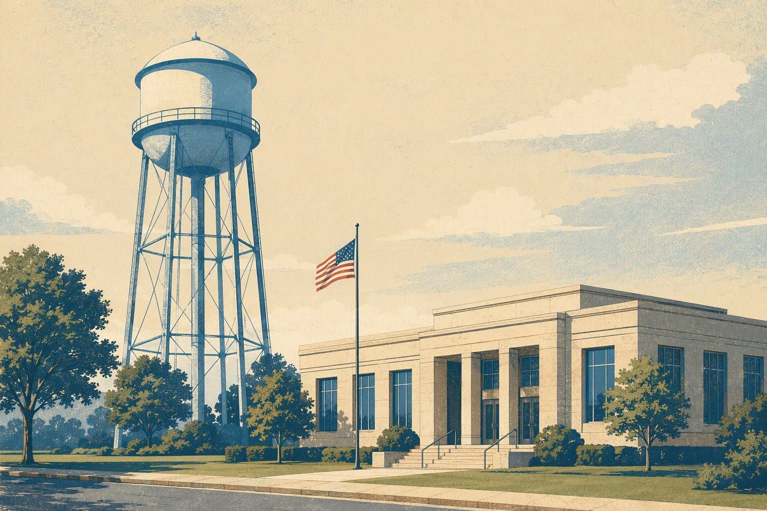 civic water rates - illustration, Jake Team LLC