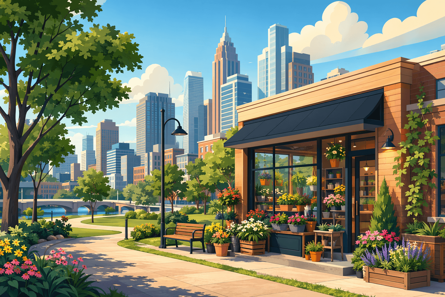 City infrastructure - illustration, Jake Team LLC