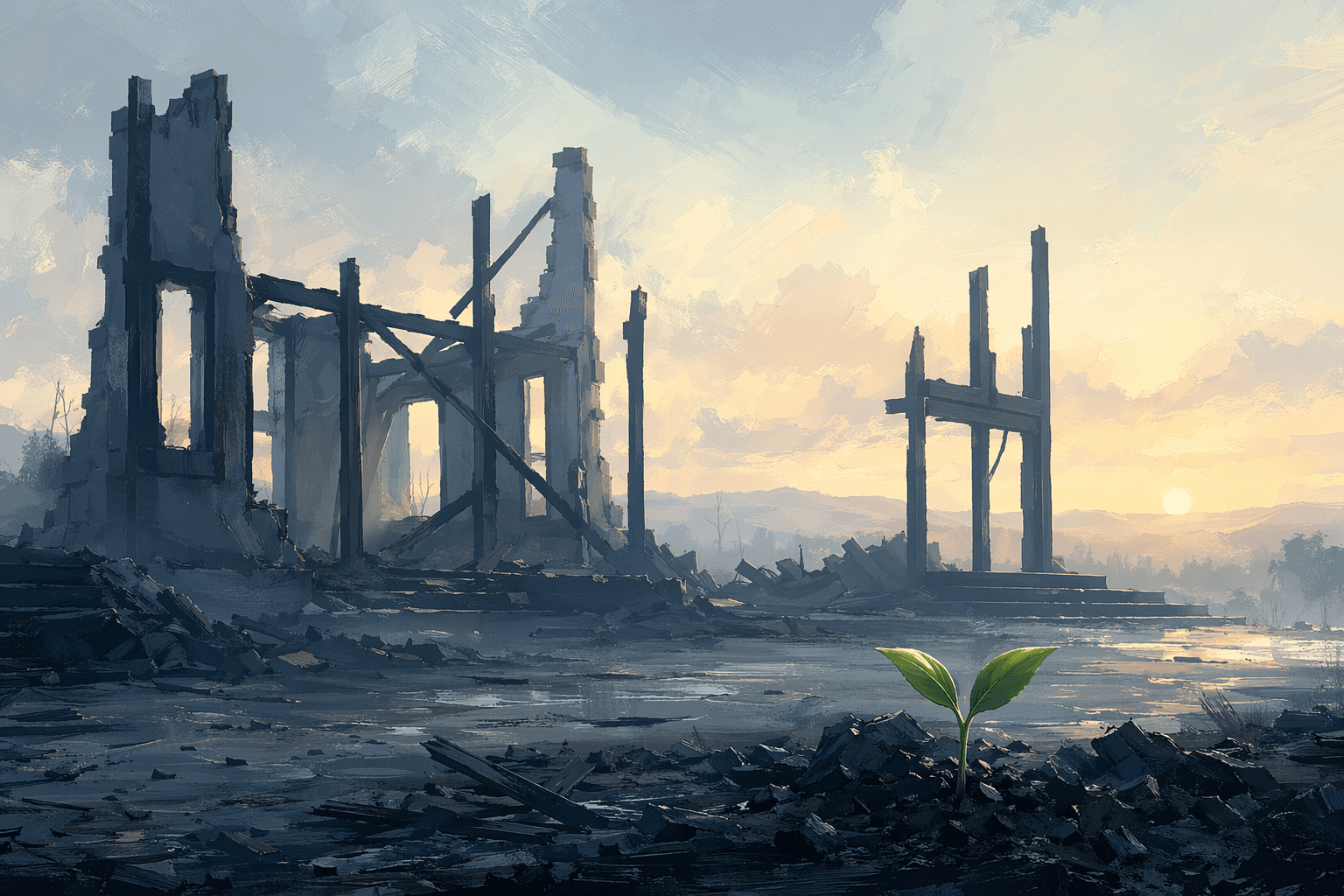 Fire aftermath - illustration, Jake Team LLC