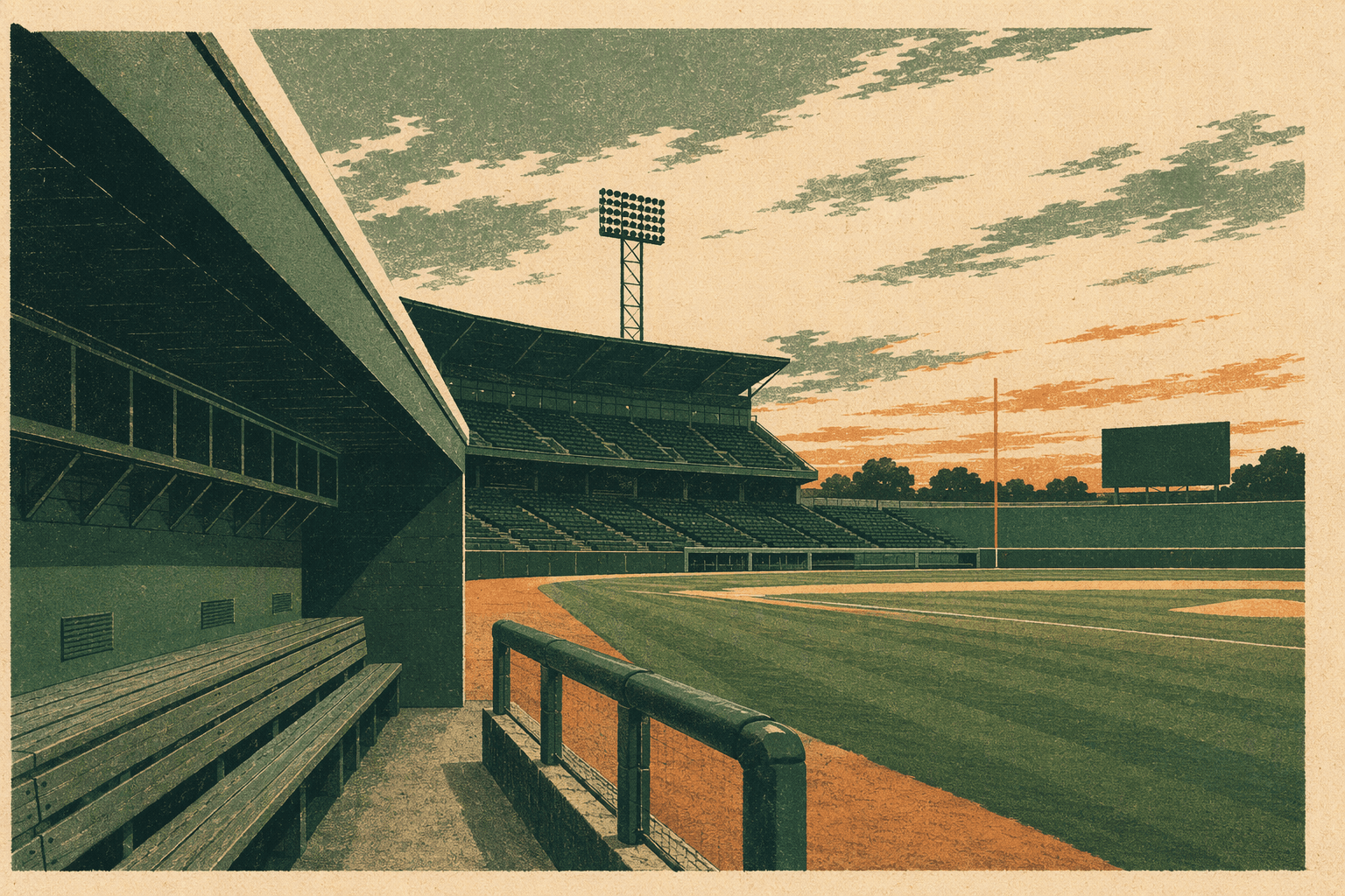 baseball stadium - illustration, Jake Team LLC