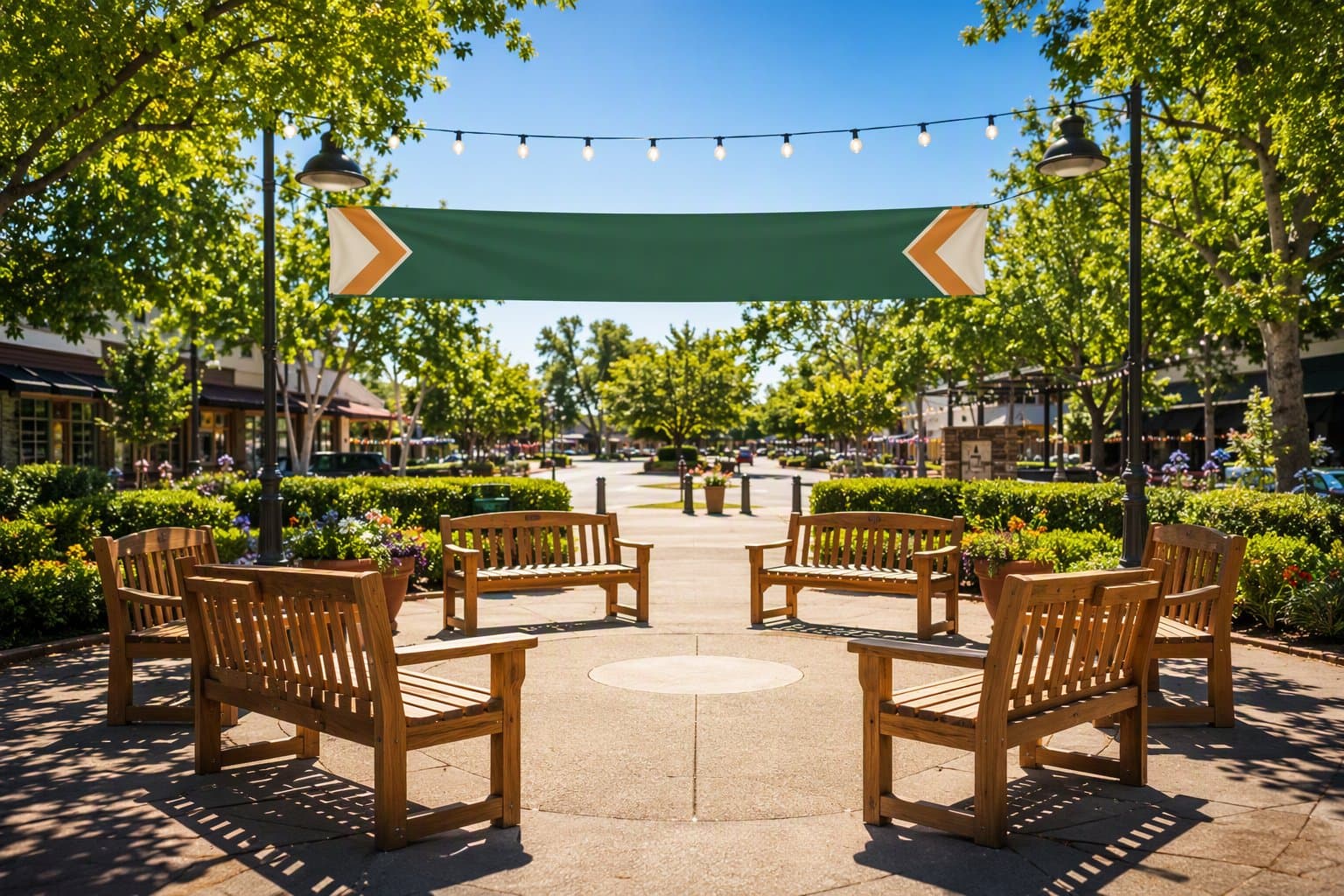 Pleasanton Park Benches - illustration, Jake Team LLC