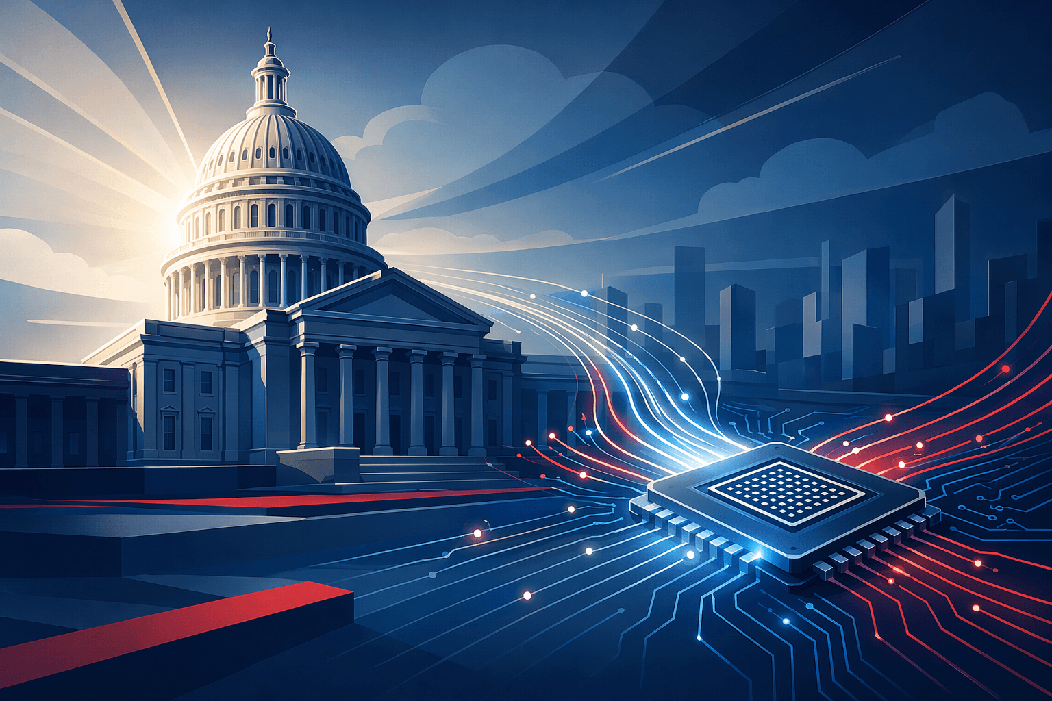 Government AI partnership - illustration, Jake Team LLC